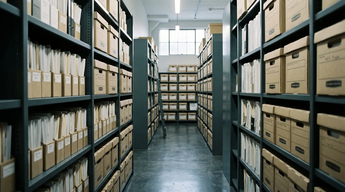 Local d’archives d’une étude de commissaire de justice